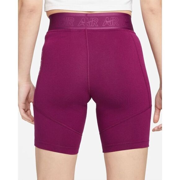 Nike Air DM6055 610 Women's Sz M Purple/Sangria Tight Fit Hi-Rise Bike Shorts - Picture 3 of 8
